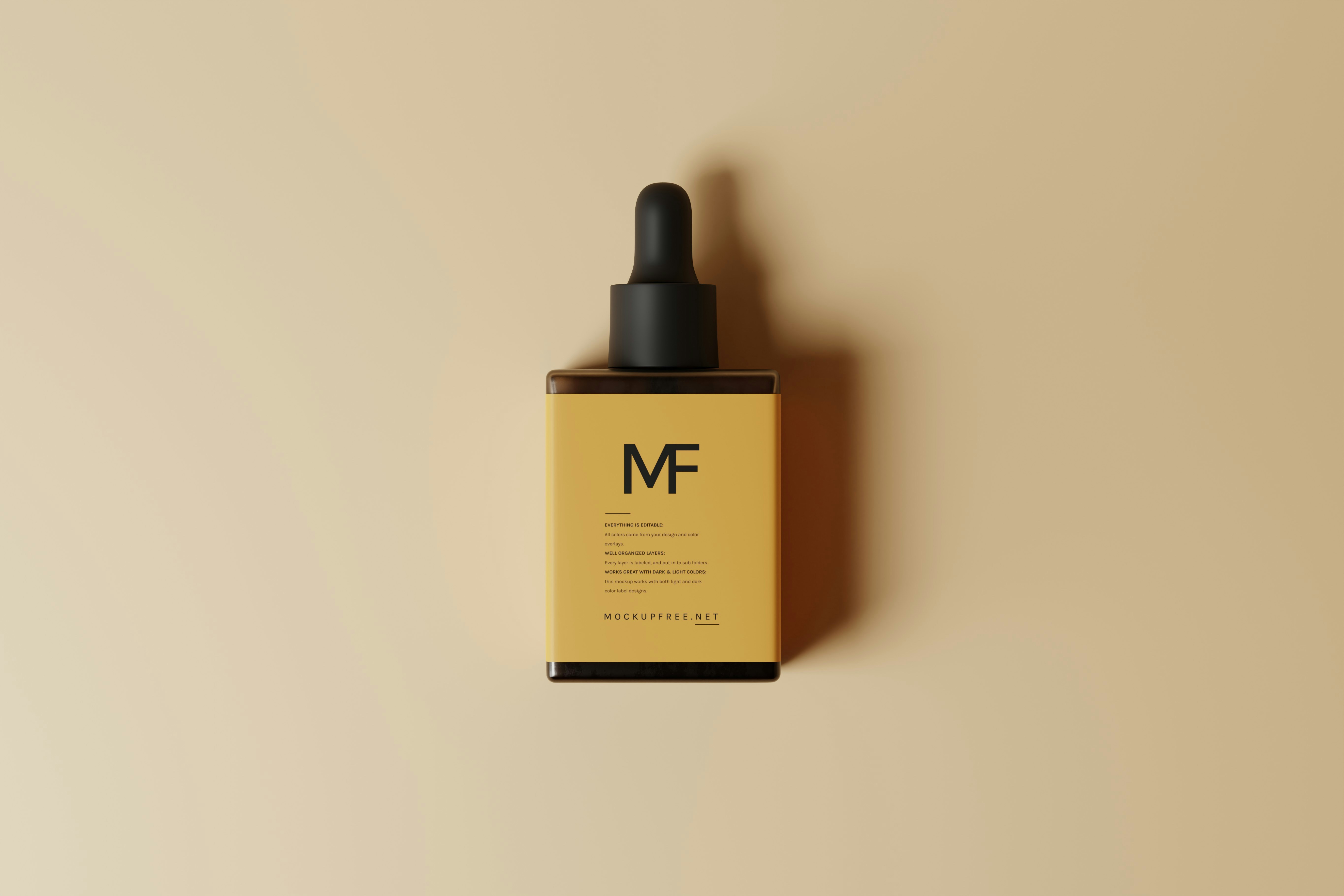 Square dropper bottle